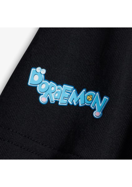 x Doraemon Unisex Siyah T-Shirt fırsatları