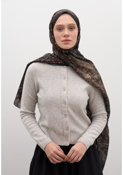 Cerıse Desen Şal Siyah