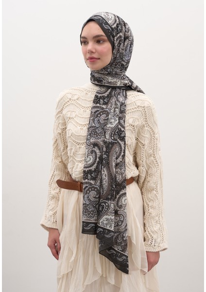 Avery Desen Şal Tozlu Kahve