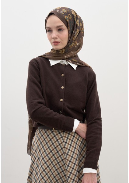 Seraphına Desen Şal Sütlü Kahve