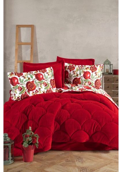 Wellsoft Çift Kişilik Uyku Seti Çift Taraflı Narissa Beyaz