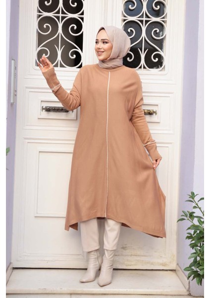 Bisküvi Tesettür Triko Panço Tunik 58651BS modelleri