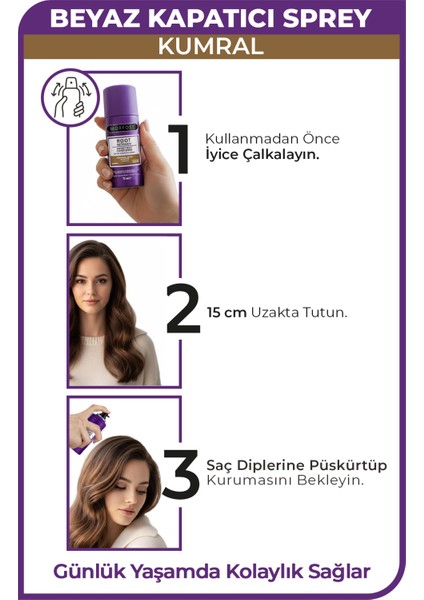 Beyaz Kapatıcı Sprey Kumral 75 ml fırsatları