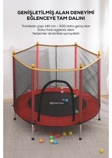 140 kg Taşıma Kapasiteli 120X140 cm Koruma Fileli Trambolin fiyatları