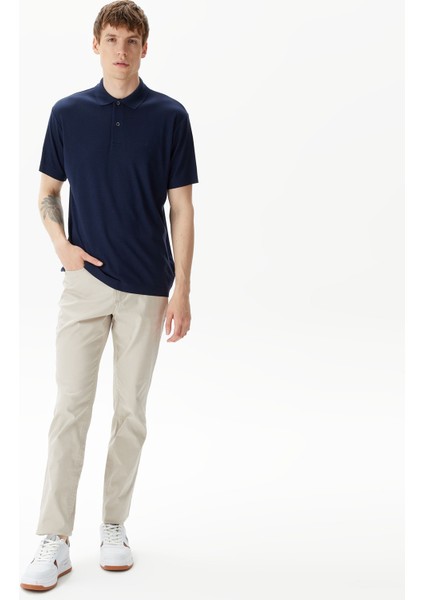Erkek Lacivert Classic Fit Kısa Kollu Polo modelleri