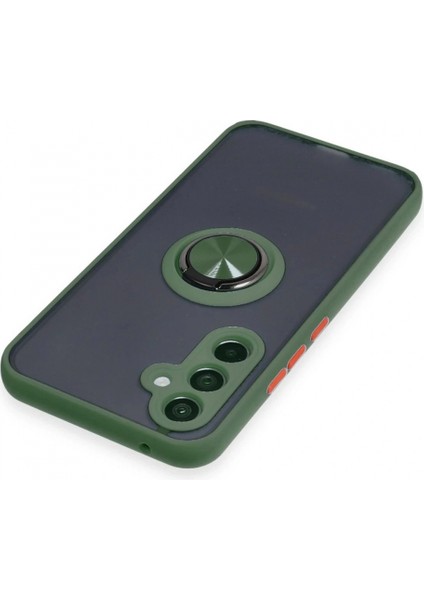 Samsung Galaxy A54 5g Kılıf Montreal Yüzüklü Silikon Kapak - Yeşil fırsatları