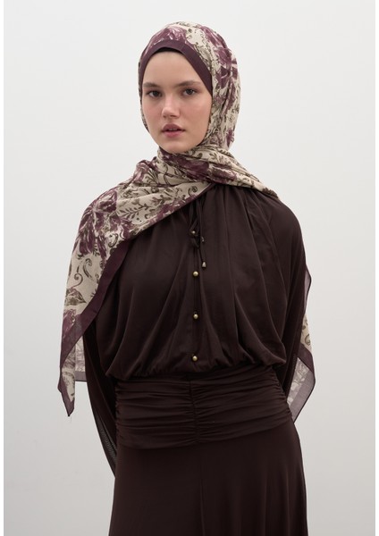 Felıcıe Desen Şal Mürdüm modelleri