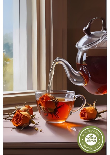 Yörem Afyon Meşhur Isparta Yöresinden Kurutulmuş Tomurcuk Kokulu Turuncu Gül Kurusu (Rose Odorata) | 30GR. fırsatları