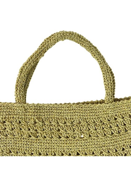 0844 El Örgüsü Simli Kağıt Ip Omuz Çantası / 38 cm x 30 cm indirimleri