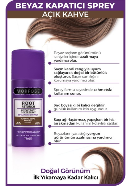 Beyaz Kapatıcı Sprey Açık Kahve 75 ml modelleri