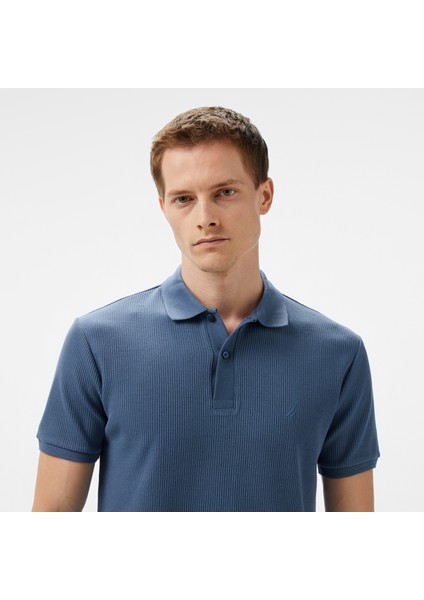 Erkek Mavi Slim Fit Polo Yaka T-Shirt fırsatları