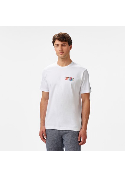 Erkek Beyaz Regular Fit T-Shirt