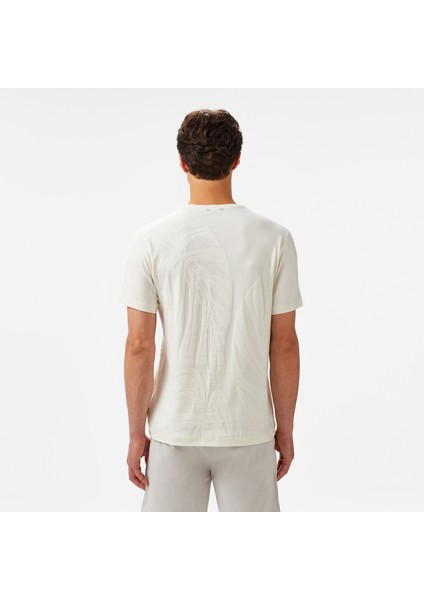 Erkek Krem Regular Fit Desenli T-Shirt fiyatları