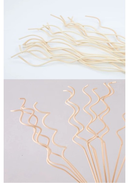 3 Adet Dalgalı Model Aromaterapi Dağıtıcı Rattan Sopa- Ev Dekor Şişe - Koku Yağı Ahşap Difüzör Çubuk modelleri