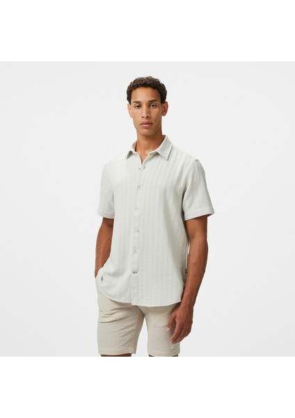 Erkek Bej Classic Fit Gömlek