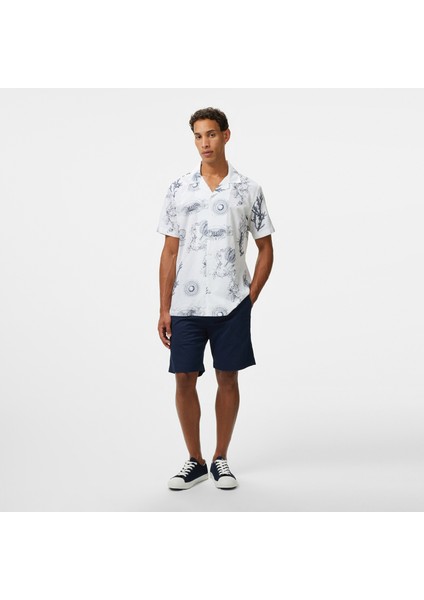 Erkek Beyaz Classic Fit Desenli Gömlek modelleri