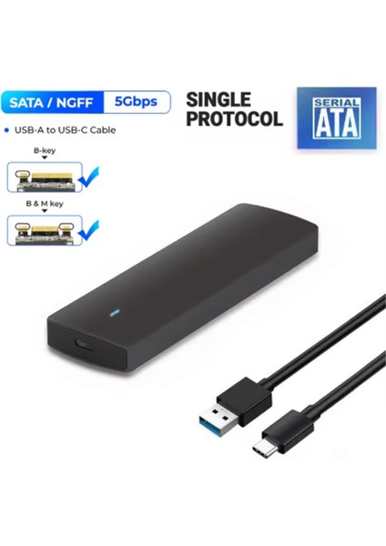 M.2 Sata SSD Muhafaza Adaptörü USB 3.1 Gen1 5gbps B-Key B+M Key Sata Ngff SSD Için Aletsiz Muhafaza (Yurt Dışından) fiyatları