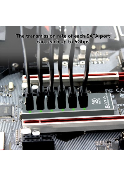 Phdk M.2 Nvme - Sata3.0 Adaptör Kartı 6 Portlu Pcı-E - Sata ASM1166 Çip 6 Gbps Genişletme Kartı Desteği Pm (Yurt Dışından) modelleri