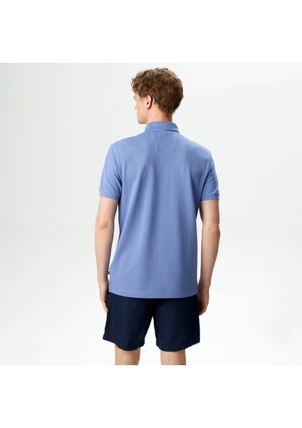 Erkek Mavi Slim Fit Polo Yaka T-Shirt fiyatları