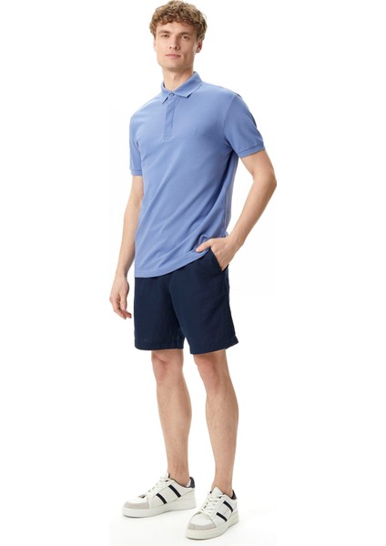 Erkek Mavi Slim Fit Polo Yaka T-Shirt modelleri