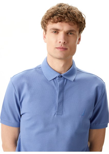 Erkek Mavi Slim Fit Polo Yaka T-Shirt fırsatları