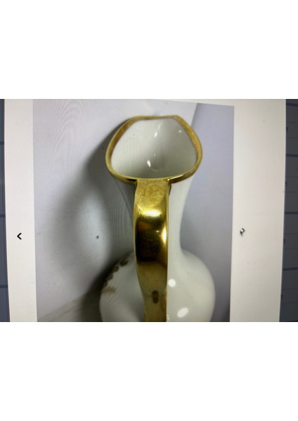 26 cm Yüksekliğinde Alman Lindler Bavaria Echt Gold Vazo Sürahi fırsatları