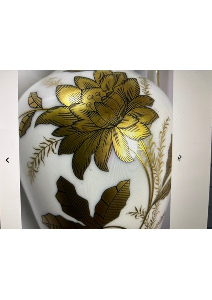 26 cm Yüksekliğinde Alman Lindler Bavaria Echt Gold Vazo Sürahi