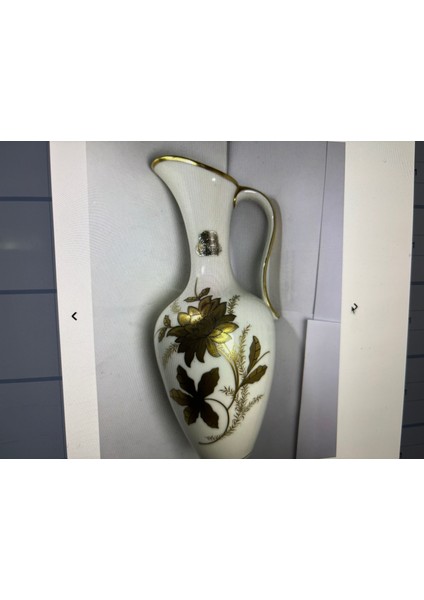 26 cm Yüksekliğinde Alman Lindler Bavaria Echt Gold Vazo Sürahi