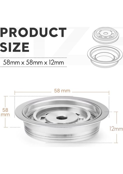 Vertuoline Vertuo Next Pop Makinesi Için 40 ml Yeniden Kullanılabilir Kapsül Adaptörü Nespresso Kahve Kapsül Pod'larıyla Uyumlu (Yurt Dışından) indirimleri