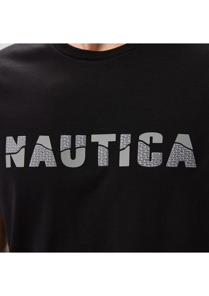 Erkek Siyah Regular Fit Baskılı T-Shirt indirimleri