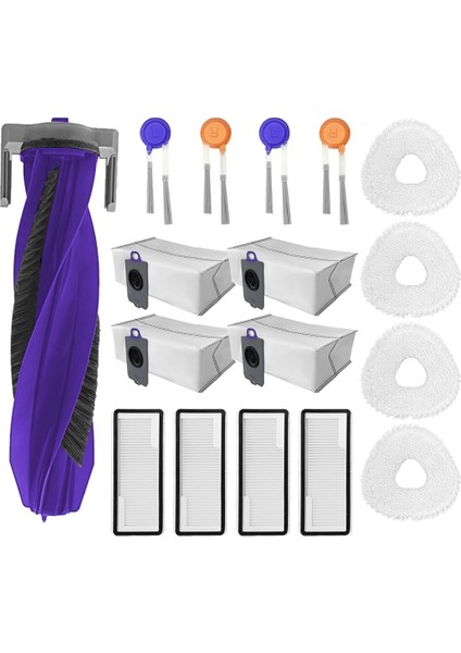 Narwal Freo Z10 Ultra/freo Z10 Robot Süpürge Parçaları Için 17 Adet Rulo Fırça Yan Fırça Paspas Ped Filtre Toz Torbası (Yurt Dışından)