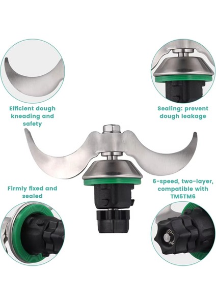 Thermomix Için Hamur Bıçağı, Thermomix Tm6, Tm5, Tmf Için Uygun Karıştırma Bıçağı Yedek Aksesuarları, Hamur Karıştırma Parçaları (Yurt Dışından) fırsatları