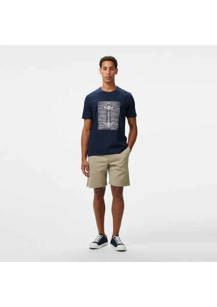 Erkek Lacivert Regular Fit Baskılı T-Shirt modelleri