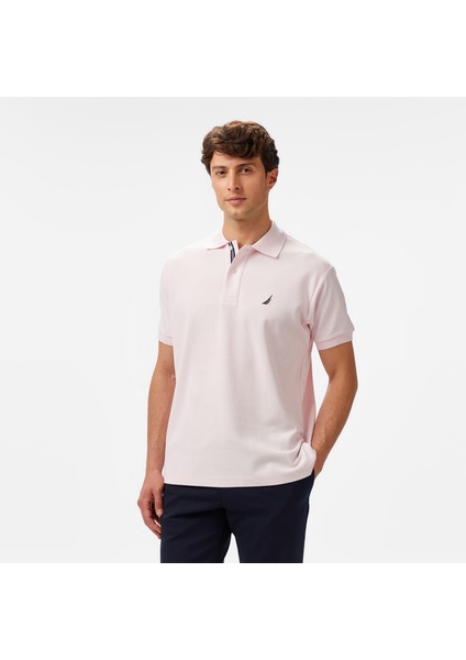 Erkek Pembe Classic Fit Polo Yaka T-Shirt