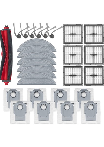 Roborock Q10 S5/Q10 S5+/Q10 X5/Q10 X5+/Q10 VF/Q10 Vf+ Yedek Parçalar Ana Fırça Yan Fırça Filtre Paspas Bezi Toz Torbası (Yurt Dışından) fırsatları