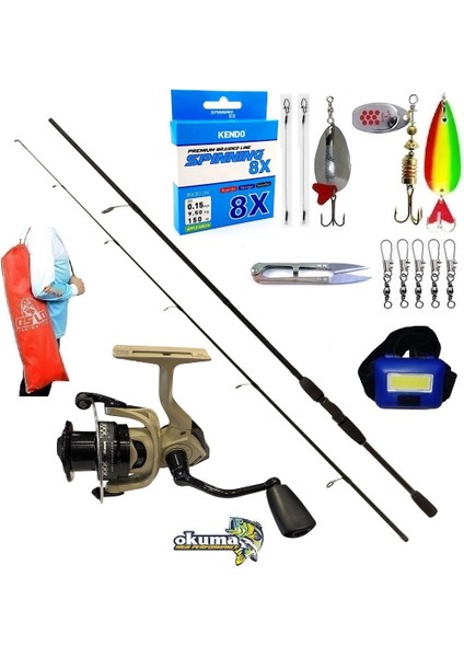 Okuma Outrax 3000 274CM 7-30GR Okuma Wave Power Turna Spin Olta Takımı Seti