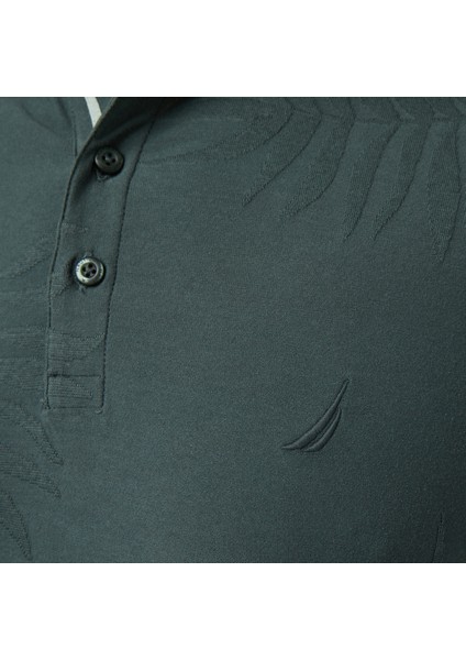 Erkek Yeşil Classic Fit Desenli Polo indirimleri