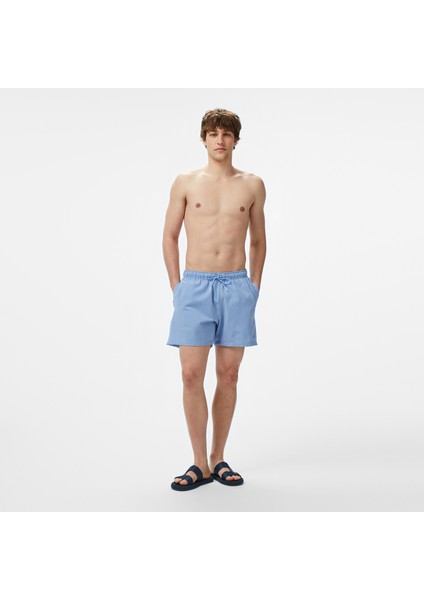 Erkek Mavi Regular Fit Deniz Şortu