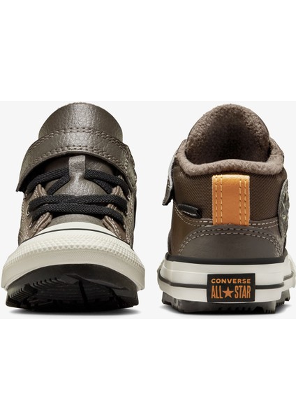 Chuck Taylor All Star Malden Street Bebek Kahverengi Deri Bot modelleri