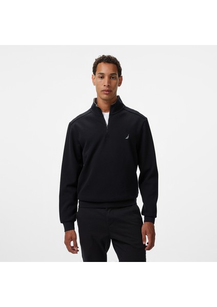 Erkek Siyah Regular Fit Sweatshirt