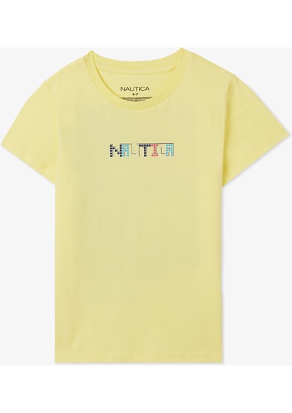 Erkek Çocuk Sarı Regular Fit Baskılı T-Shirt