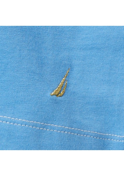 Kadın Mavi Regular Fit Renk Bloklu T-Shirt indirimleri