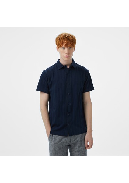 Erkek Lacivert Classic Fit Polo