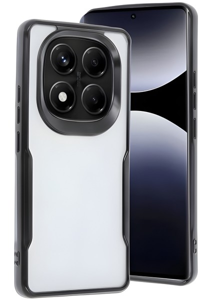 Xiaomi Redmi Note 14 Pro 5g Metal Kenarlı Şeffaf Telefon Kılıfı Siyah fiyatları