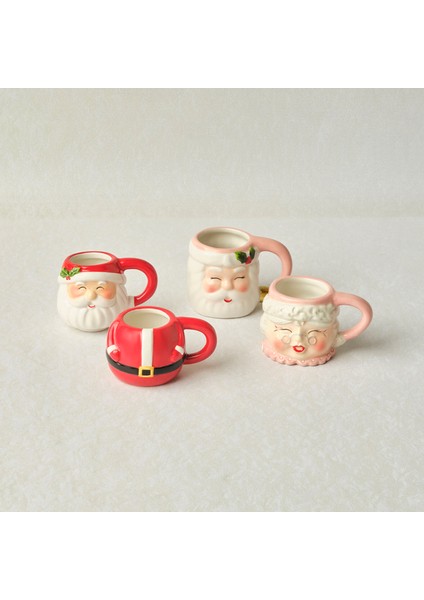 New Year Yılbaşı Santa Family 4 Parça Espresso Kupa Seti fiyatları