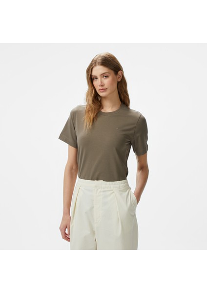 Kadın Yeşil Regular Fit Kısa Kollu T-Shirt