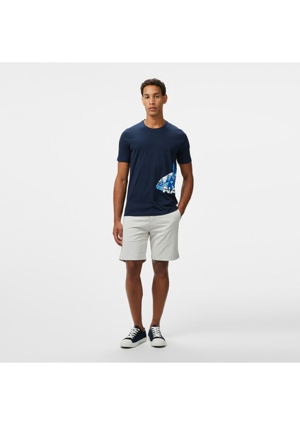 Erkek Lacivert Regular Fit Baskılı T-Shirt modelleri