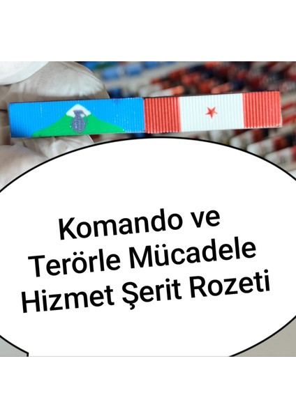 Komando Hizmet ve Terörle Mücadele Hizmet Şerit Rozeti - Ikili
