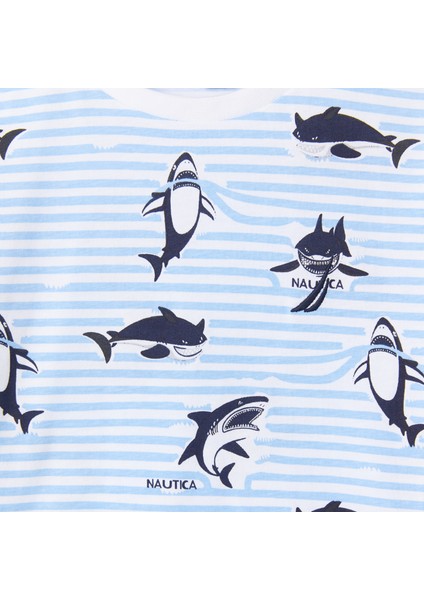 Erkek Çocuk Mavi Regular Fit Baskılı T-Shirt modelleri