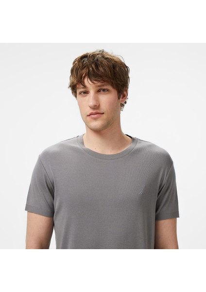 Erkek Gri Regular Fit T-Shirt fırsatları